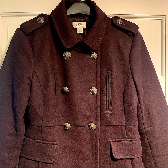 LOFT military style wool peacoat - Picture 2 of 13